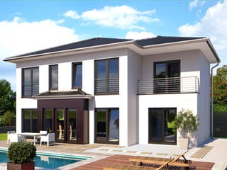 Fertighaus Eos 161 von Bärenhaus Schlüsselfertig ab 280177€, Stadtvilla Außenansicht 2