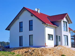 Fertighaus Erbach von Iller-Haus Schlüsselfertig ab 242300€, Satteldach-Klassiker Außenansicht 1