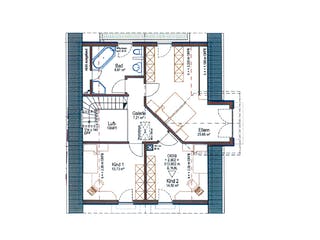Fertighaus Erbach von Iller-Haus Schlüsselfertig ab 242300€, Satteldach-Klassiker Grundriss 1