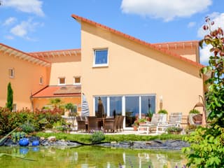 Fertighaus Erbenheim von Albert Haus Schlüsselfertig ab 451500€, Pultdachhaus Außenansicht 4