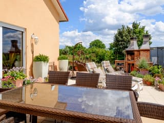 Fertighaus Erbenheim von Albert Haus Schlüsselfertig ab 451500€, Pultdachhaus Außenansicht 8