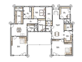 Fertighaus Erbenheim von Albert Haus Schlüsselfertig ab 451500€, Pultdachhaus Grundriss 1
