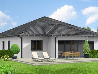 Fertighaus ONE - 114-W von Erkens Holztechnik Ausbauhaus ab 145000€, Bungalow Außenansicht 3