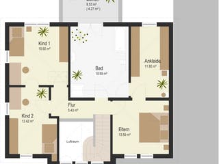 Fertighaus Erlensee von Keitel-Haus, Stadtvilla Grundriss 2