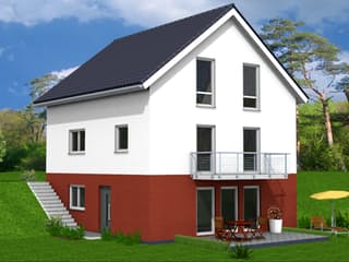 Fertighaus Erna 204 von Klaus Kowalski Immobilien Schlüsselfertig ab 251590€, Satteldach-Klassiker Außenansicht 2