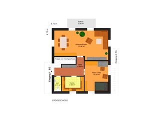Fertighaus Erna 204 von Klaus Kowalski Immobilien Schlüsselfertig ab 251590€, Satteldach-Klassiker Grundriss 2