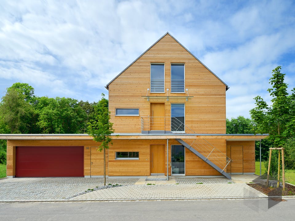 Erstling - Kundenhaus von Baufritz Außenansicht