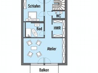 Fertighaus Erstling - Kundenhaus von Bau-Fritz Schlüsselfertig ab 850000€, Satteldach-Klassiker Grundriss 2