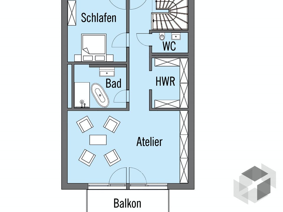 Erstling - Kundenhaus von Baufritz Grundriss