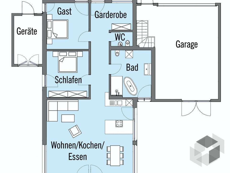 Erstling - Kundenhaus von Baufritz Grundriss