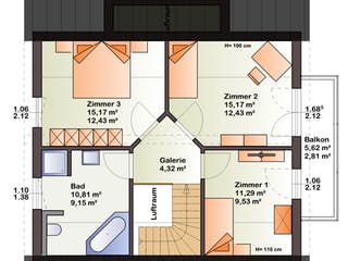 Fertighaus Esprit 125 von Bärenhaus Schlüsselfertig ab 216801€, Satteldach-Klassiker Grundriss 3
