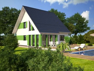 Fertighaus Esprit 134 von Bärenhaus Schlüsselfertig ab 220493€, Satteldach-Klassiker Außenansicht 1