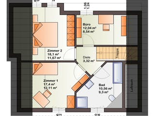 Fertighaus Esprit 134 von Bärenhaus Schlüsselfertig ab 220493€, Satteldach-Klassiker Grundriss 3