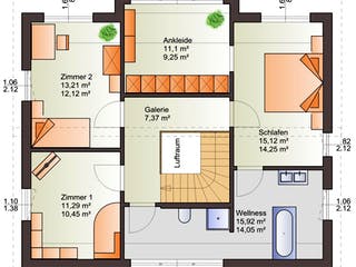 Fertighaus Esprit 155 von Bärenhaus Schlüsselfertig ab 252848€, Satteldach-Klassiker Grundriss 2