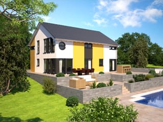 Fertighaus Esprit 184 von Bärenhaus Schlüsselfertig ab 311534€, Satteldach-Klassiker Außenansicht 4