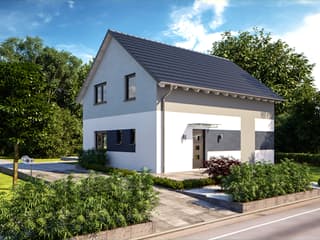 Fertighaus Euro Star 130 A von Bärenhaus Schlüsselfertig ab 209713€, Satteldach-Klassiker Außenansicht 1