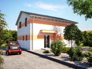 Fertighaus Euro Star 130 B von Bärenhaus Schlüsselfertig ab 209713€, Satteldach-Klassiker Außenansicht 1
