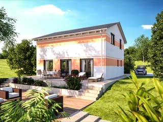 Fertighaus Euro Star 130 B von Bärenhaus Schlüsselfertig ab 209713€, Satteldach-Klassiker Außenansicht 2