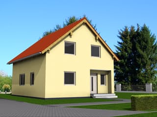 Fertighaus Eva 112 von Klaus Kowalski Immobilien Schlüsselfertig ab 164945€, Satteldach-Klassiker Außenansicht 1