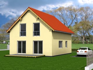 Fertighaus Eva 112 von Klaus Kowalski Immobilien Schlüsselfertig ab 164945€, Satteldach-Klassiker Außenansicht 2