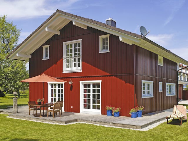 Fertighaus Eva von Regnauer Hausbau Schlüsselfertig ab 330835€, Satteldach-Klassiker Außenansicht 1