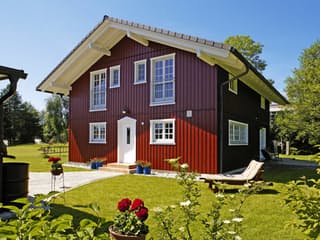 Fertighaus Eva von Regnauer Hausbau Schlüsselfertig ab 330835€, Satteldach-Klassiker Außenansicht 3