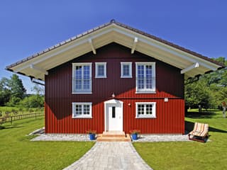 Fertighaus Eva von Regnauer Hausbau Schlüsselfertig ab 330835€, Satteldach-Klassiker Außenansicht 6