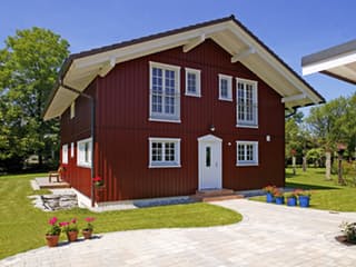 Fertighaus Eva von Regnauer Hausbau Schlüsselfertig ab 330835€, Satteldach-Klassiker Außenansicht 8