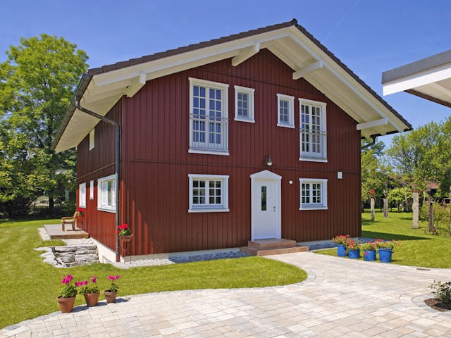 Fertighaus Eva von Regnauer Hausbau Schlüsselfertig ab 330835€, Satteldach-Klassiker Außenansicht 8