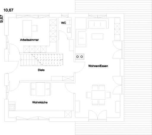 Fertighaus Eva (inactive) von Regnauer Vitalhäuser Schlüsselfertig ab 330835€, Satteldach-Klassiker Grundriss 2