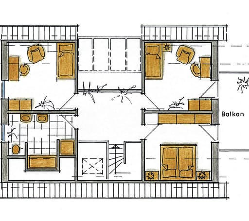 Fertighaus Evita - MH Mülheim-Kärlich von GUSSEK HAUS Schlüsselfertig ab 384900€, Satteldach-Klassiker Grundriss 2