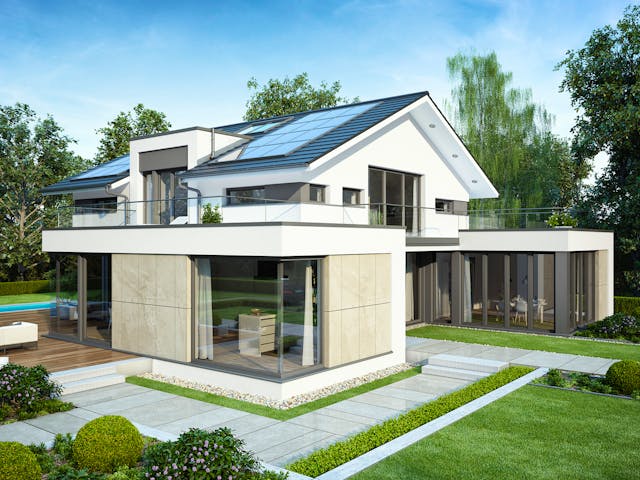 Fertighaus CONCEPT-M 211 Mannheim von Bien-Zenker Schlüsselfertig ab 1029082€, Satteldach-Klassiker Außenansicht 2