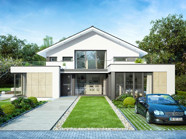 Fertighaus CONCEPT-M 211 Mannheim von Bien-Zenker Schlüsselfertig ab 1029082€, Satteldach-Klassiker Außenansicht 3