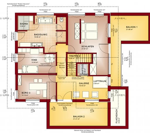 Fertighaus CONCEPT-M 211 Mannheim von Bien-Zenker Schlüsselfertig ab 838332€, Satteldach-Klassiker Grundriss 2