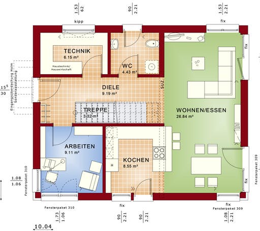 Evolution 134 V2/V4 Floorplan 1
