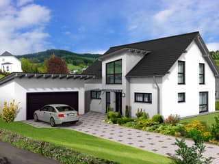 Massivhaus Exclusive von Siegerland Massivhaus Schlüsselfertig ab 275850€, Satteldach-Klassiker Außenansicht 1