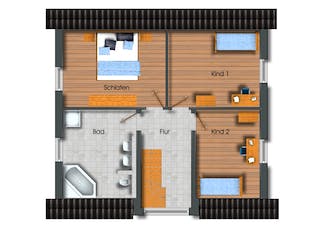 Massivhaus Exclusive von Siegerland Massivhaus Schlüsselfertig ab 275850€, Satteldach-Klassiker Grundriss 1