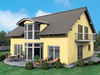 Massivhaus Exklusiv von Wagener Systemhausbau Schlüsselfertig ab 273000€, Satteldach-Klassiker Außenansicht 1