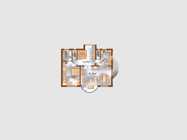 Massivhaus Exklusiv von Wagener Systemhausbau Schlüsselfertig ab 273000€, Satteldach-Klassiker Grundriss 2