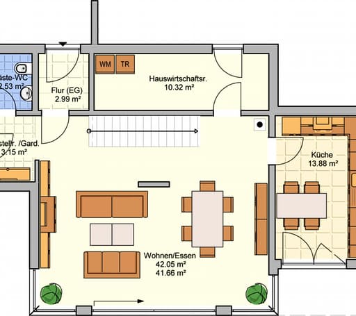 Fertighaus Patrino von Fingerhut Haus Schlüsselfertig ab 442167€, Cubushaus Grundriss 1