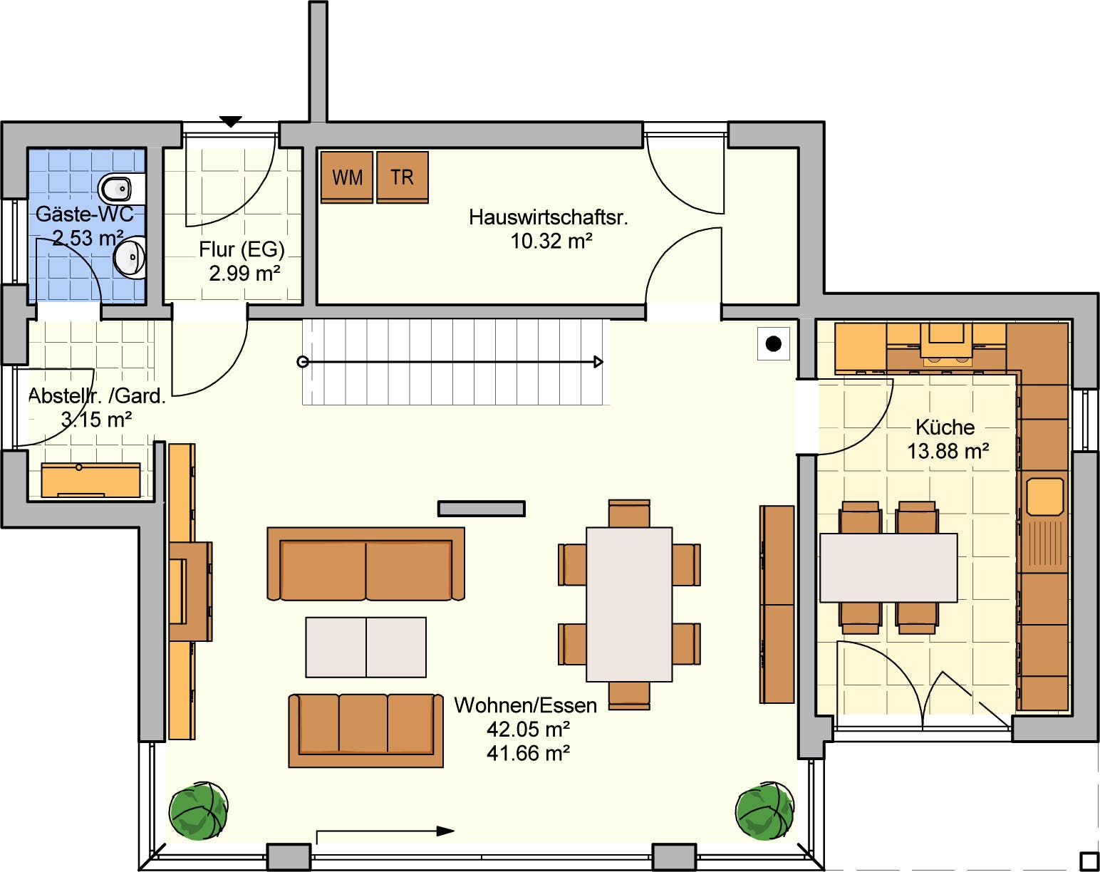 Fertighaus Patrino von FINGERHUT-HAUS Schlüsselfertig ab 494251€, Cubushaus Grundriss 1