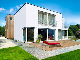 Fertighaus Linea von Fingerhut Haus Schlüsselfertig ab 531052€, Cubushaus Außenansicht 1