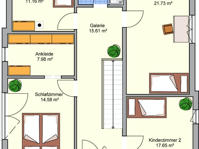 Fertighaus Bela von Fingerhut Haus Schlüsselfertig ab 554464€, Cubushaus Grundriss 2