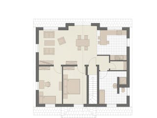 Massivhaus Haus Greifswald (2 WE) von ROTH MASSIVHAUS Schlüsselfertig ab 467500€, Satteldach-Klassiker Grundriss 1