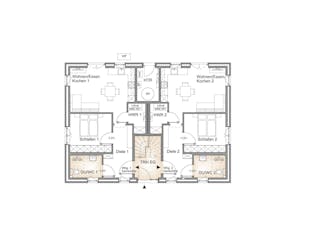 Massivhaus STADTVILLA 220 mit 3 Wohneinheiten von Kähler Massivhaus Schlüsselfertig ab 585670€, Stadtvilla Grundriss 1