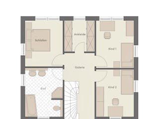 Massivhaus Pultus von ROTH MASSIVHAUS Schlüsselfertig ab 365000€, Pultdachhaus Grundriss 2