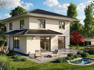 Massivhaus Stadthaus 132 von TIMOWA Massivhäuser Schlüsselfertig ab 309900€, Stadtvilla Außenansicht 1