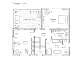 Massivhaus Stadtvilla 220 von Ever Energy Home, Stadtvilla Grundriss 2