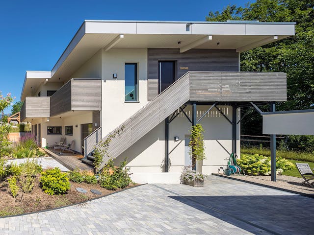 Fertighaus Fabienne von Regnauer Hausbau, Cubushaus Außenansicht 5