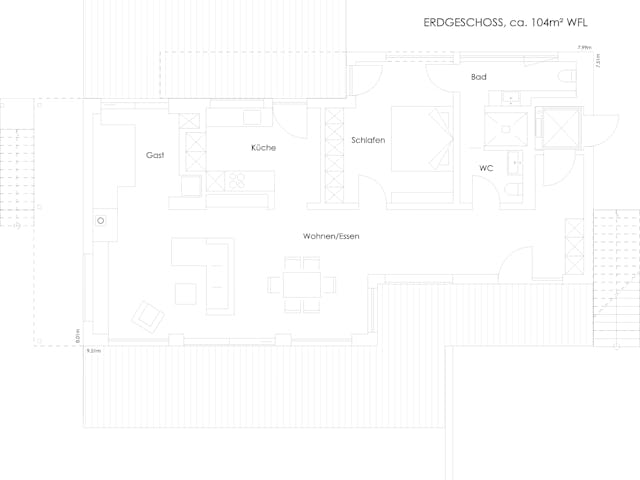 Fertighaus Fabienne von Regnauer Hausbau, Cubushaus Grundriss 1
